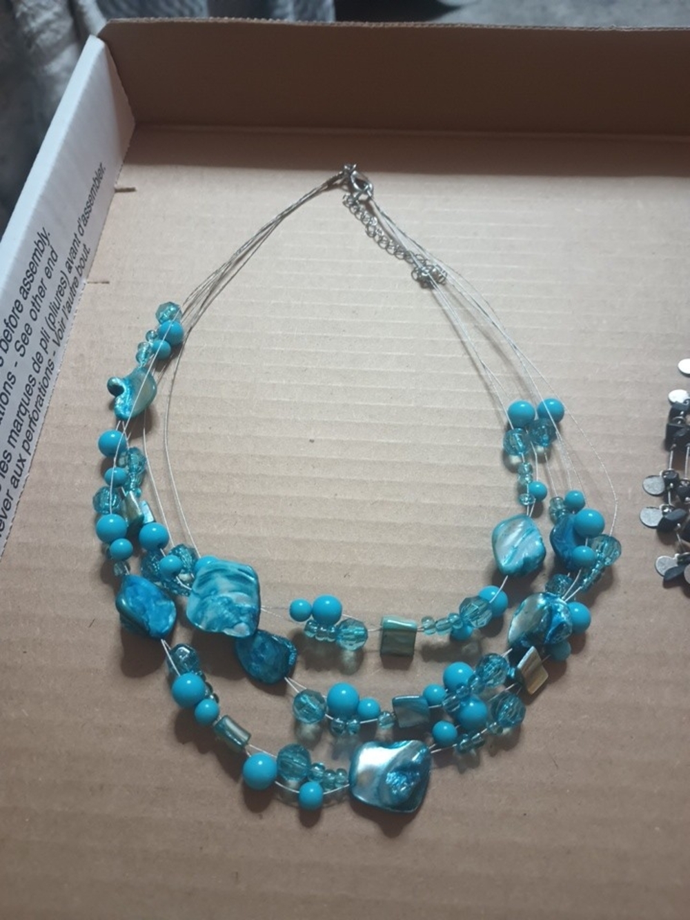 Multi-Strand Turquoise Bead Statement Necklace